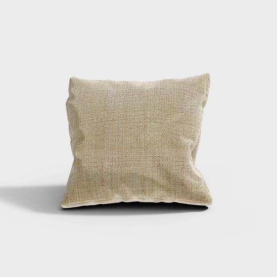 yellow knitting pillow