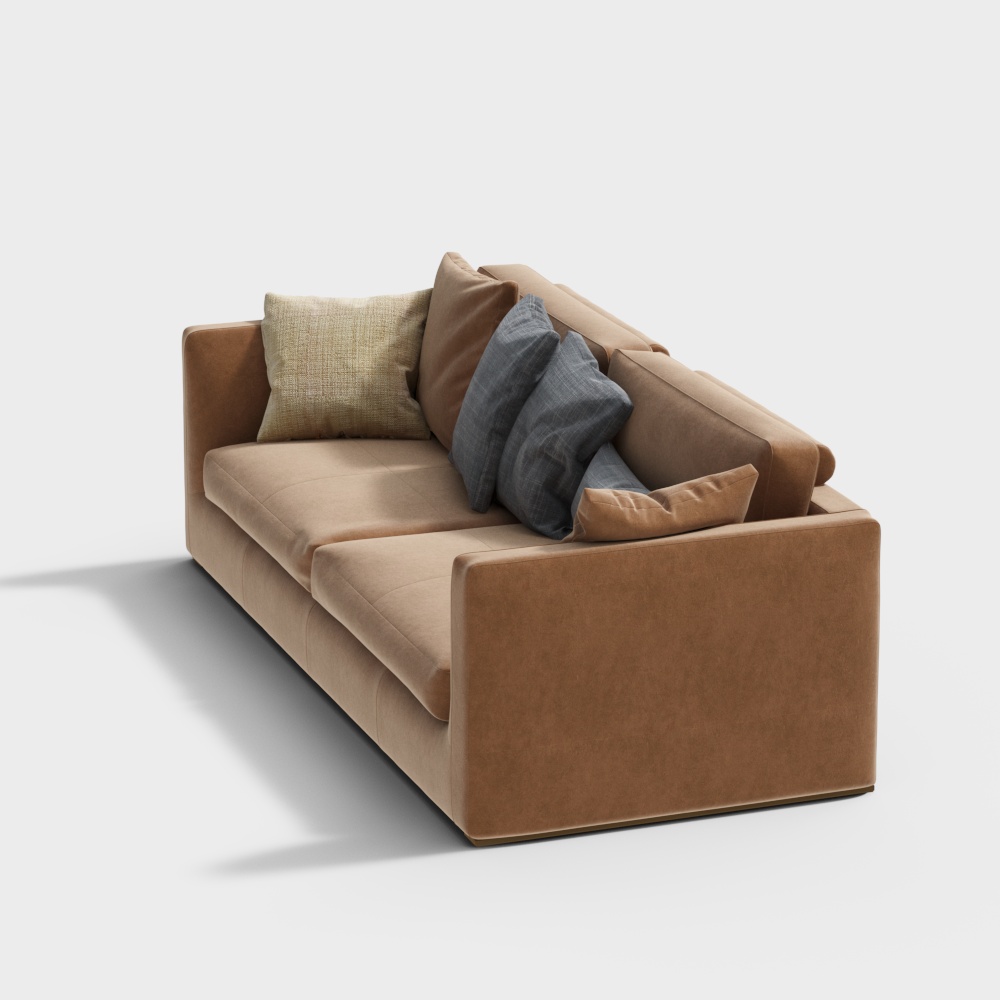 โซฟาสีน้ำตาล