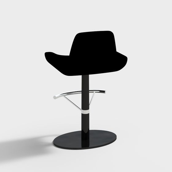 Stylish Low-Polygon Bar Stool 3D Model