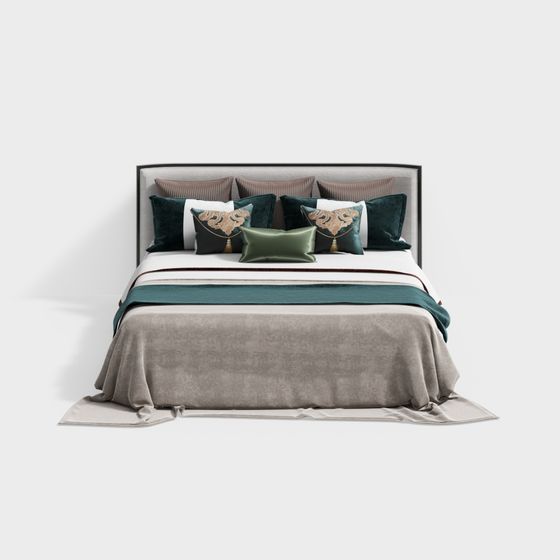 Elegant Retreat Bed 3D model