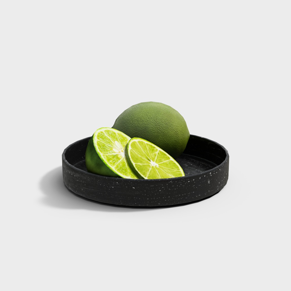 Lime & Bowl 3D model