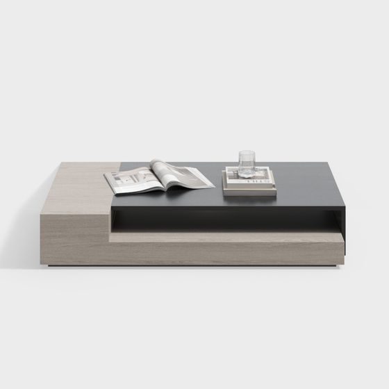 Modern Black Coffee Table 3D Model for Chic Living Rooms