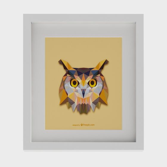 Elegant Low-Poly Owl 3D model for Creative Projects