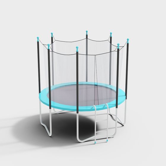 Low-Poly Trampoline 3D model for Creative Projects