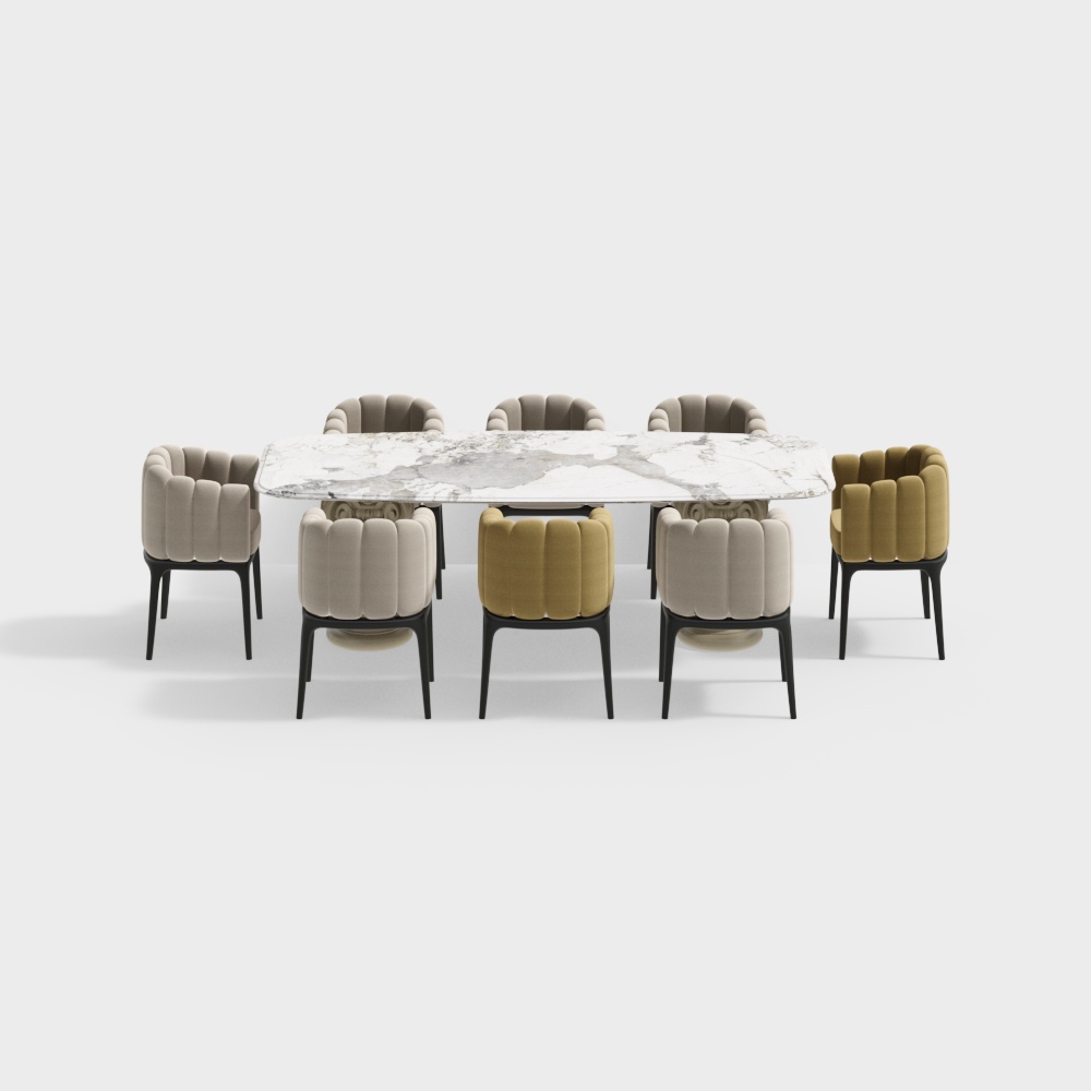 ชุดโต๊ะอาหารและเก้าอี้ฝรั่งเศส