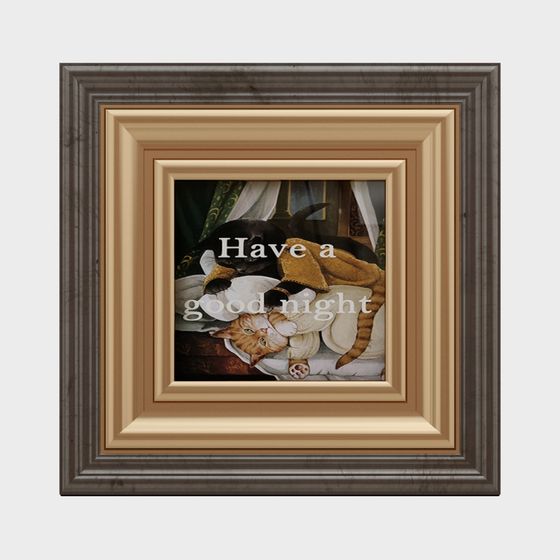 Wood Color French Decorative Painting 3D Model for Memberships