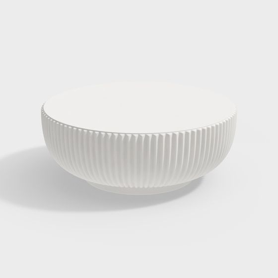 Ripple Bowl 3D model - Modern Minimalist Design