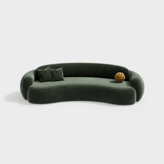 Curve Comfort 3D Model Sofa
