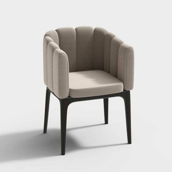 Stylish Shell Chair 3D model for Contemporary Spaces