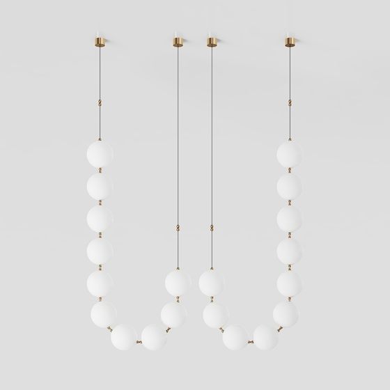 Suspended Orb Pendant Light 3D model