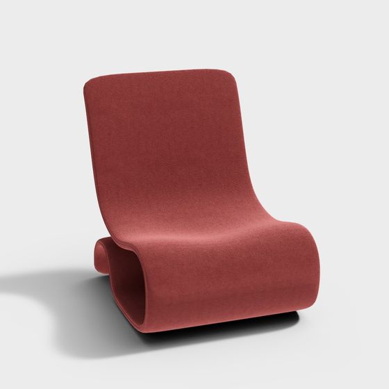 Elegant Curved Sofa 3D model for Modern Design