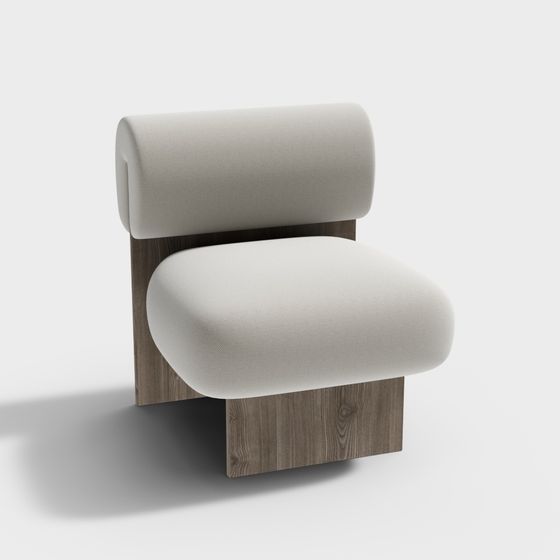 Streamlined Sofa Chair 3D Model