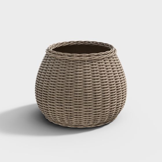 Charming Woven Basket 3D model