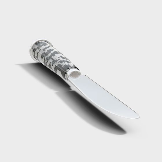 Pixel Art Knife 3D model