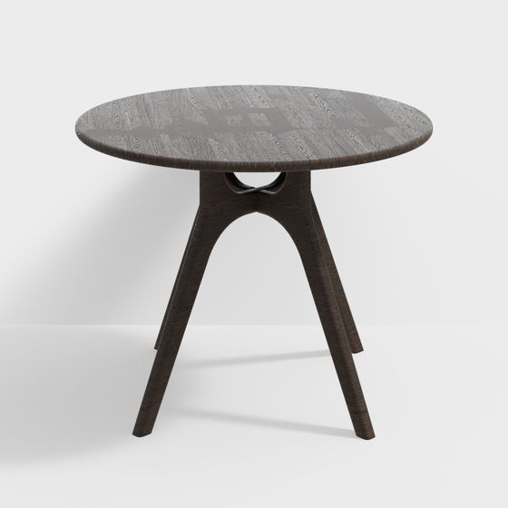 Streamlined Round Table 3D model
