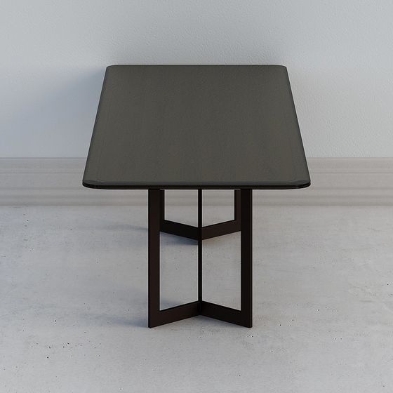 Elegant Square Dining Table 3D Model