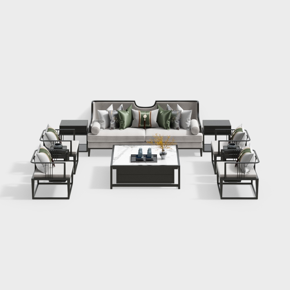 New Chinese style sofa combination