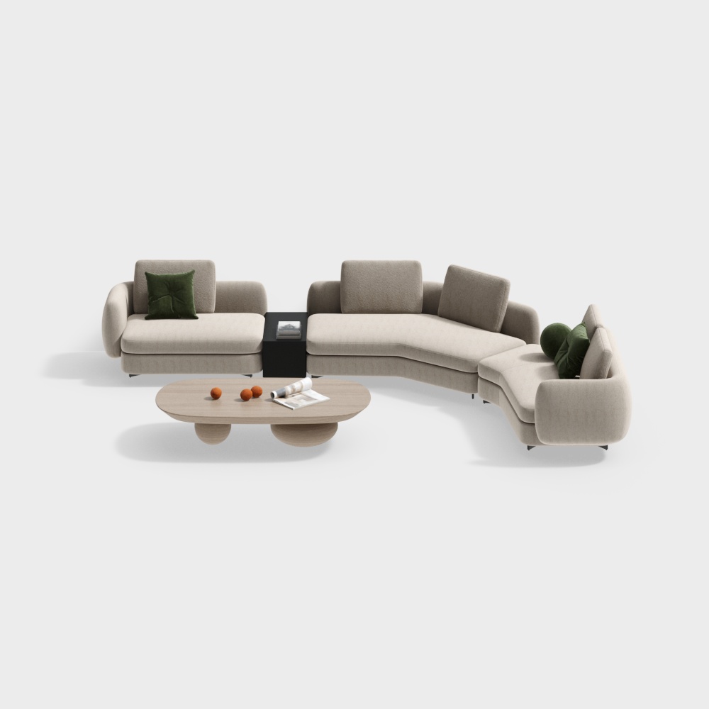 Wabi-sabi style sofa set