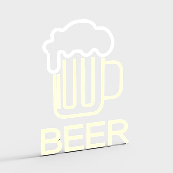 Stylish Low Poly Beer Mug 3D Model