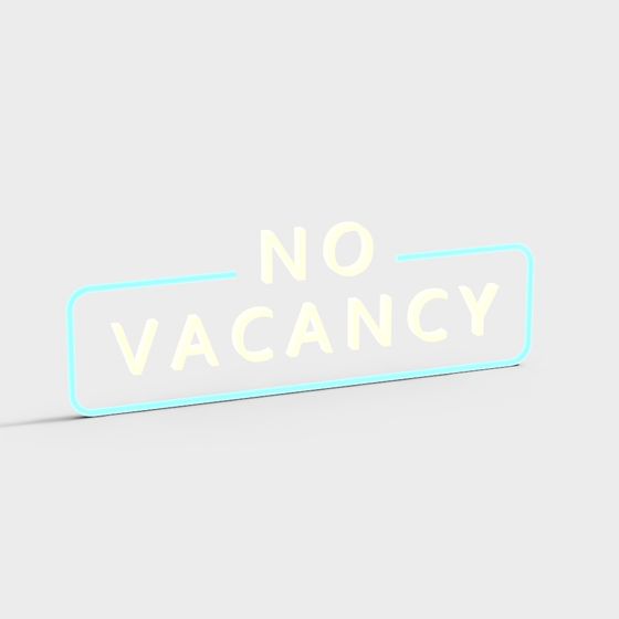 Contemporary No Vacancy Sign 3D model