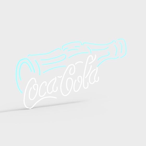 Coca-Cola Neon Sign 3D model for Creative Projects