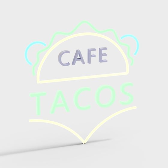 Stylish Cafe Tacos 3D model for Creative Projects