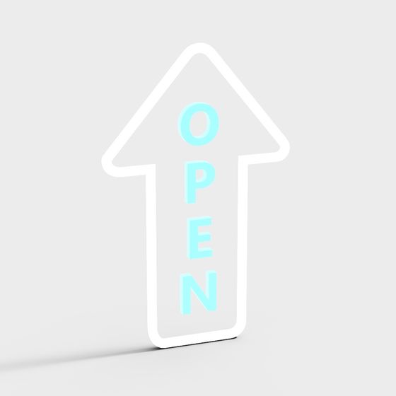 Open Arrow 3D model for Creative Projects