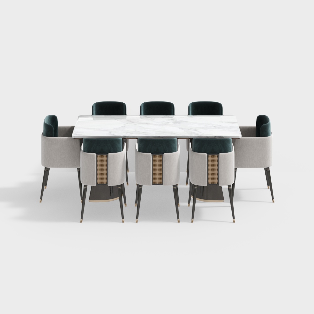 新中式餐桌椅組合