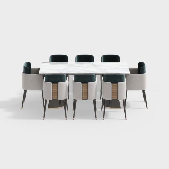 新中式餐桌椅組合