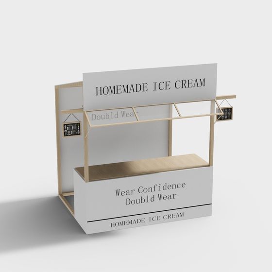 Homemade Ice Cream Stand 3D model for Creative Projects