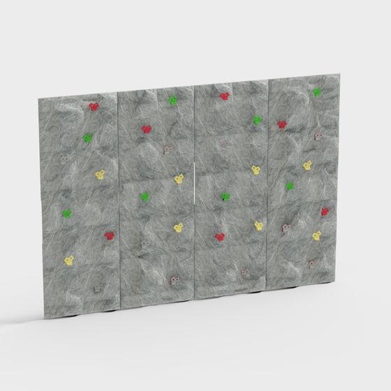 Realistic Rock Climbing Wall 3D model