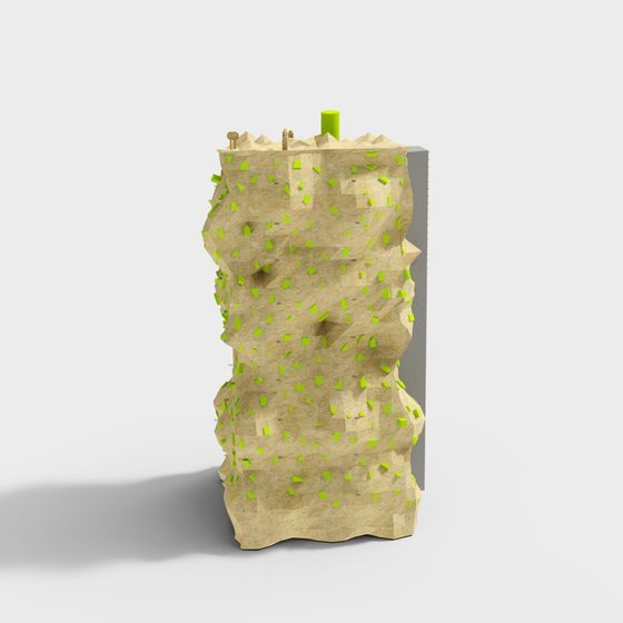 Low Poly Rock Climbing Wall 3D model