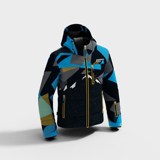 Geometric Black Jacket 3D model