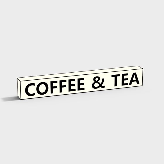 Coffee & Tea Sign 3D model