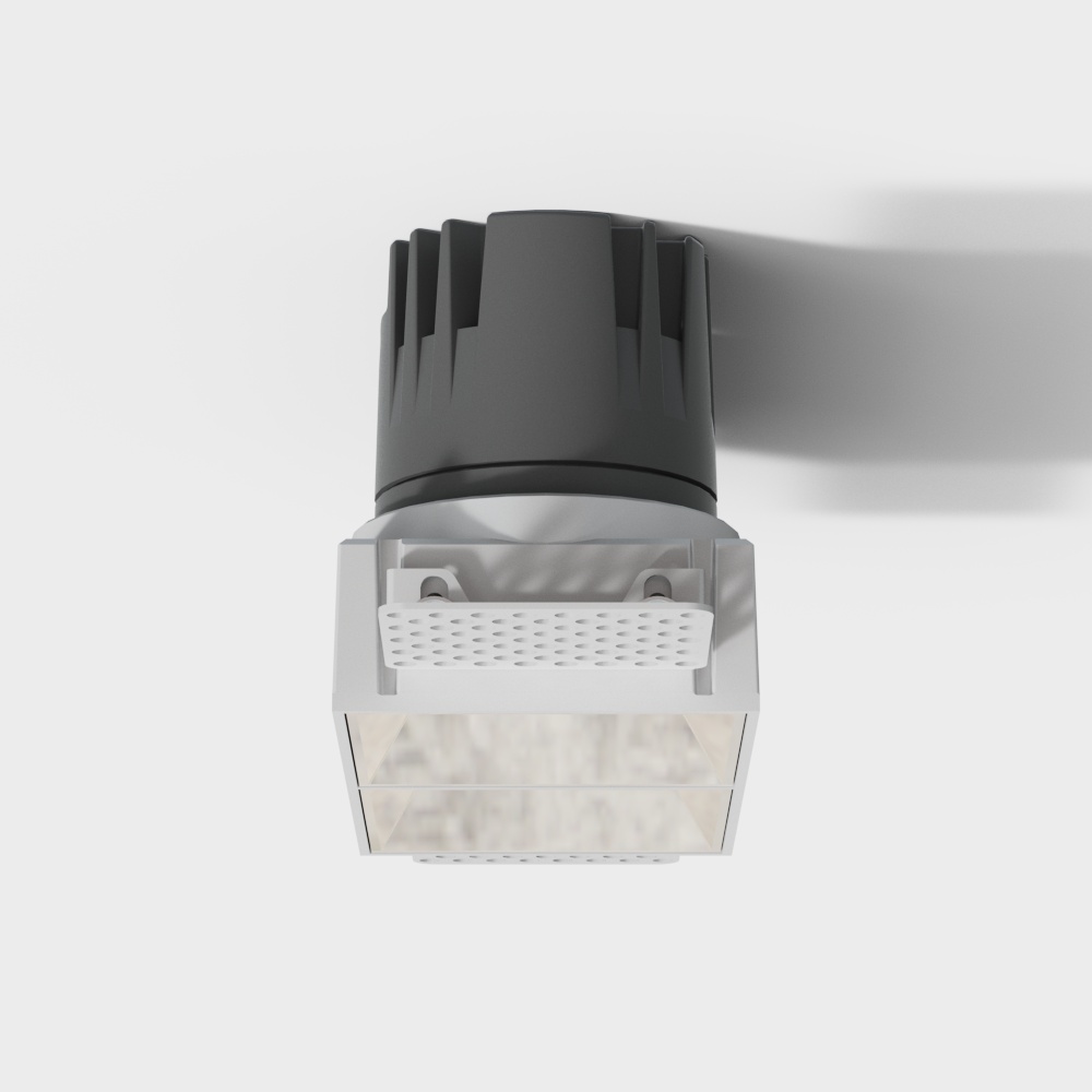 Open-hole square double-head edgeless downlight spotlight*2x7W*3500K*36°