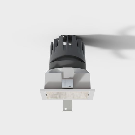 Low-Polygon Gray Metal Table Lamp 3D model