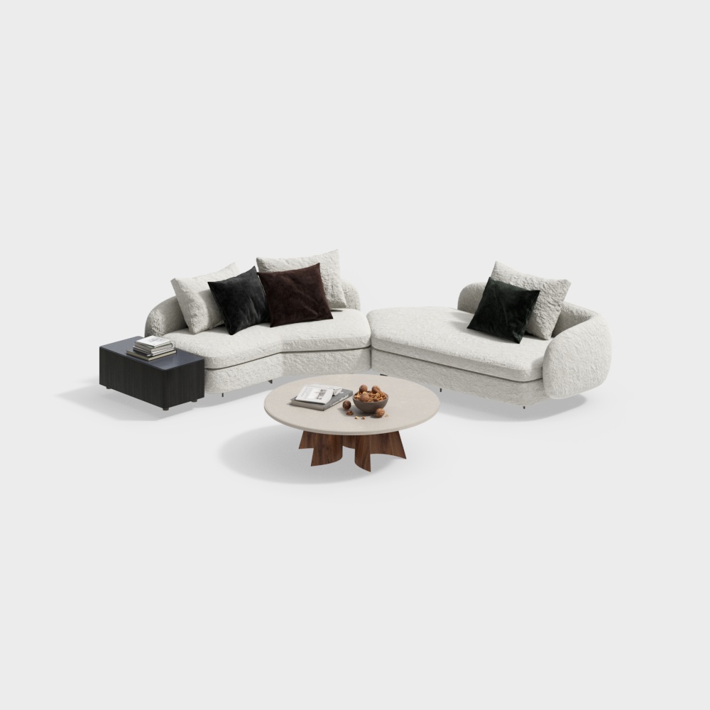 Wabi-sabi style sofa set