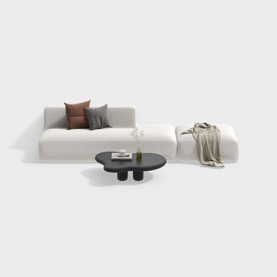 Urban Comfort Sofa 3D model for Modern Living Spaces