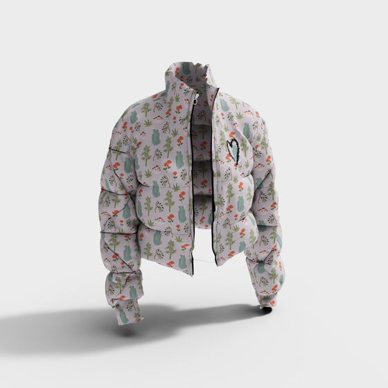 Elegant Down Jacket 3D Model for Creative Projects