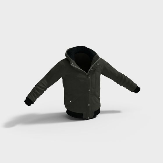 Stylish Low-Poly Jacket 3D model