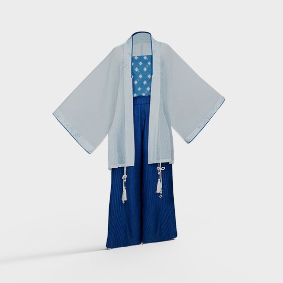 Elegant Traditional Garment 3D model