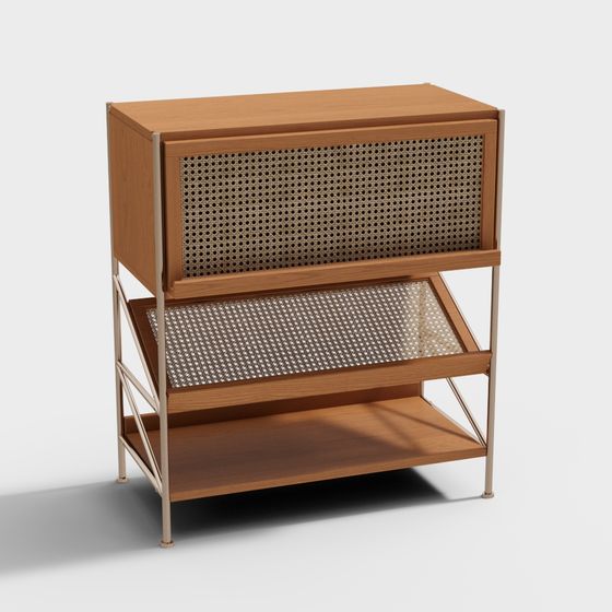 Mid-Century Modern Storage Unit 3D model