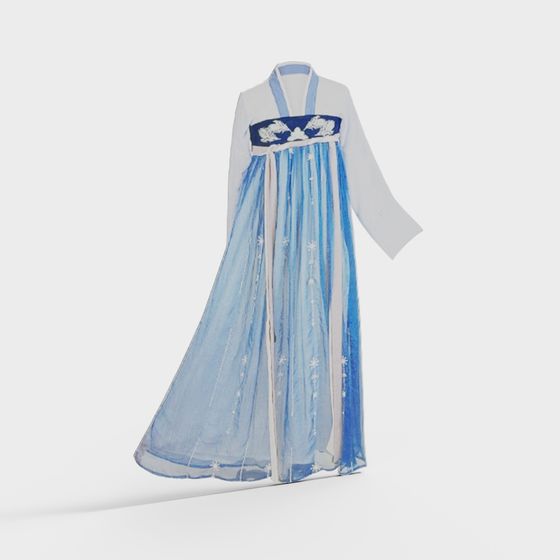 Stylish Hanfu 3D model Embracing Tradition
