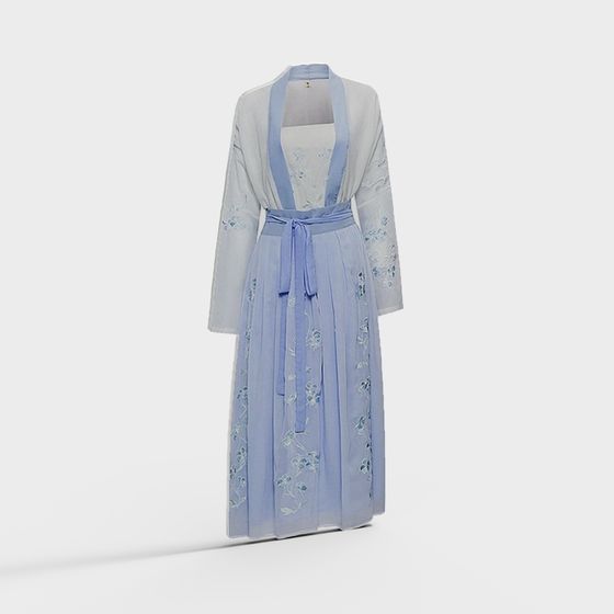 Elegant Morning Robe 3D Model