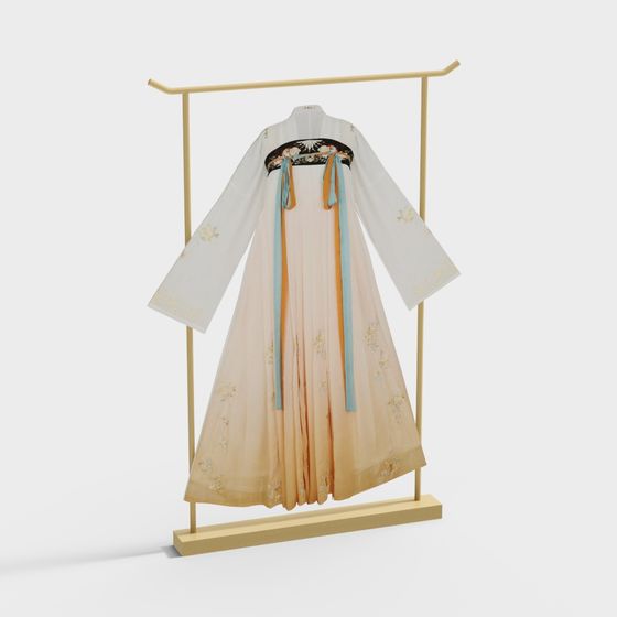 Elegant Hanfu 3D model for Modern Creations