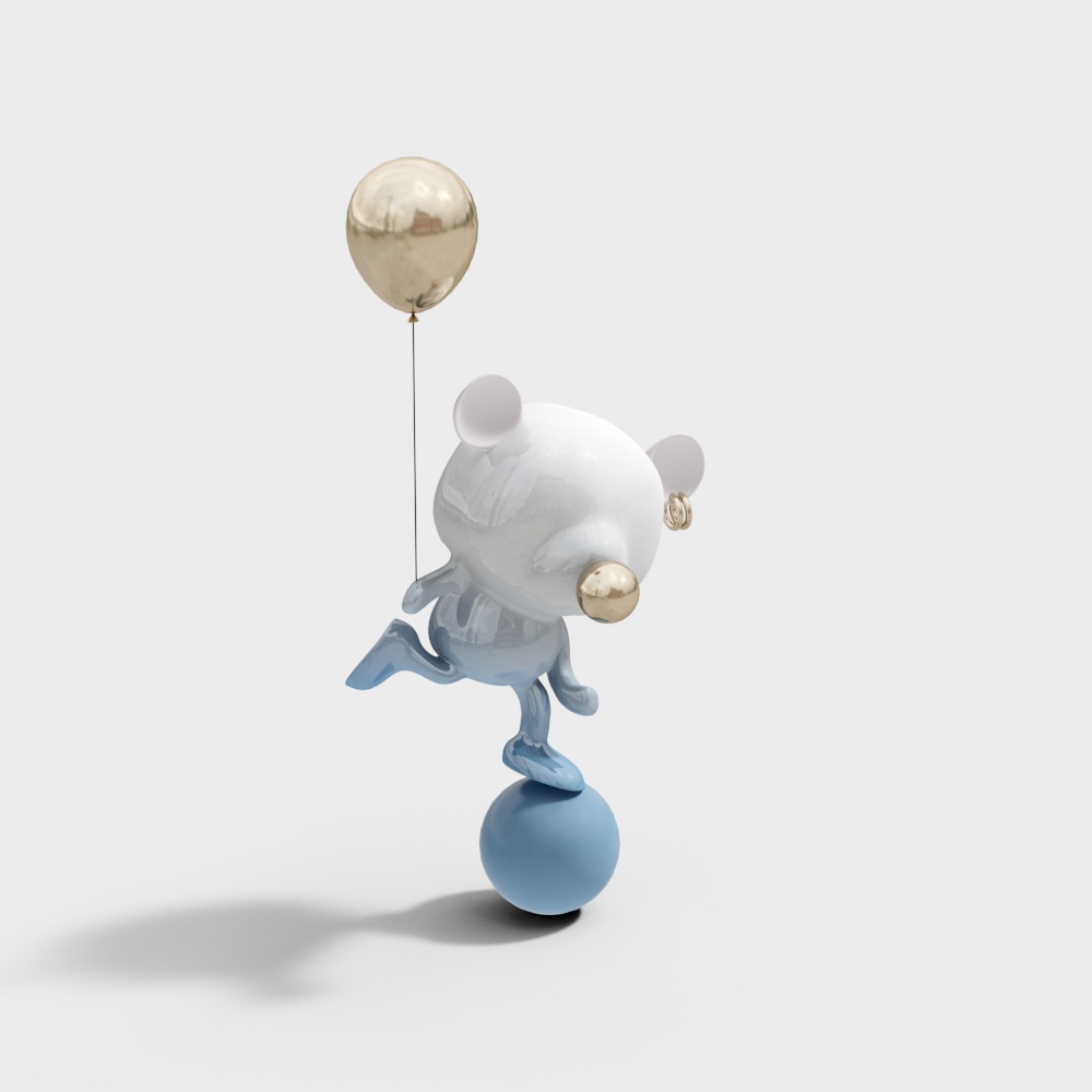 Cartoon animal sculpture ornaments