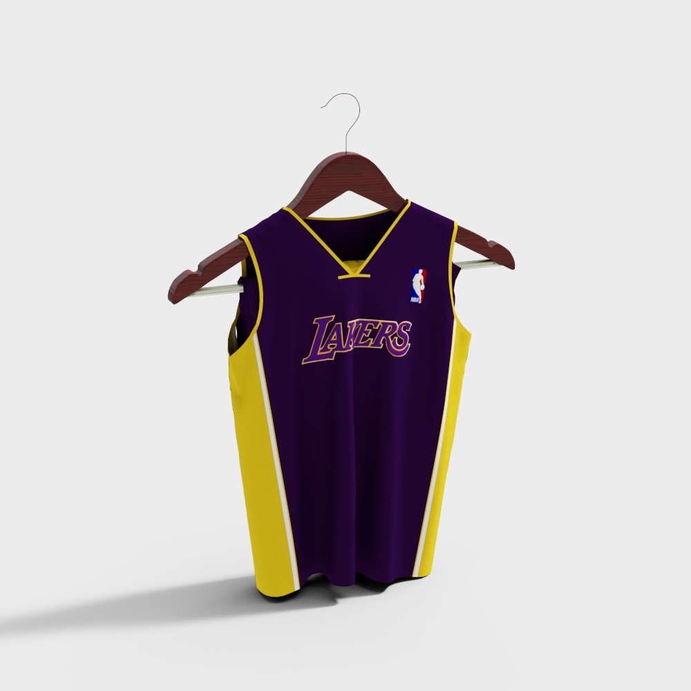 Lakers Team Jersey 3D Model