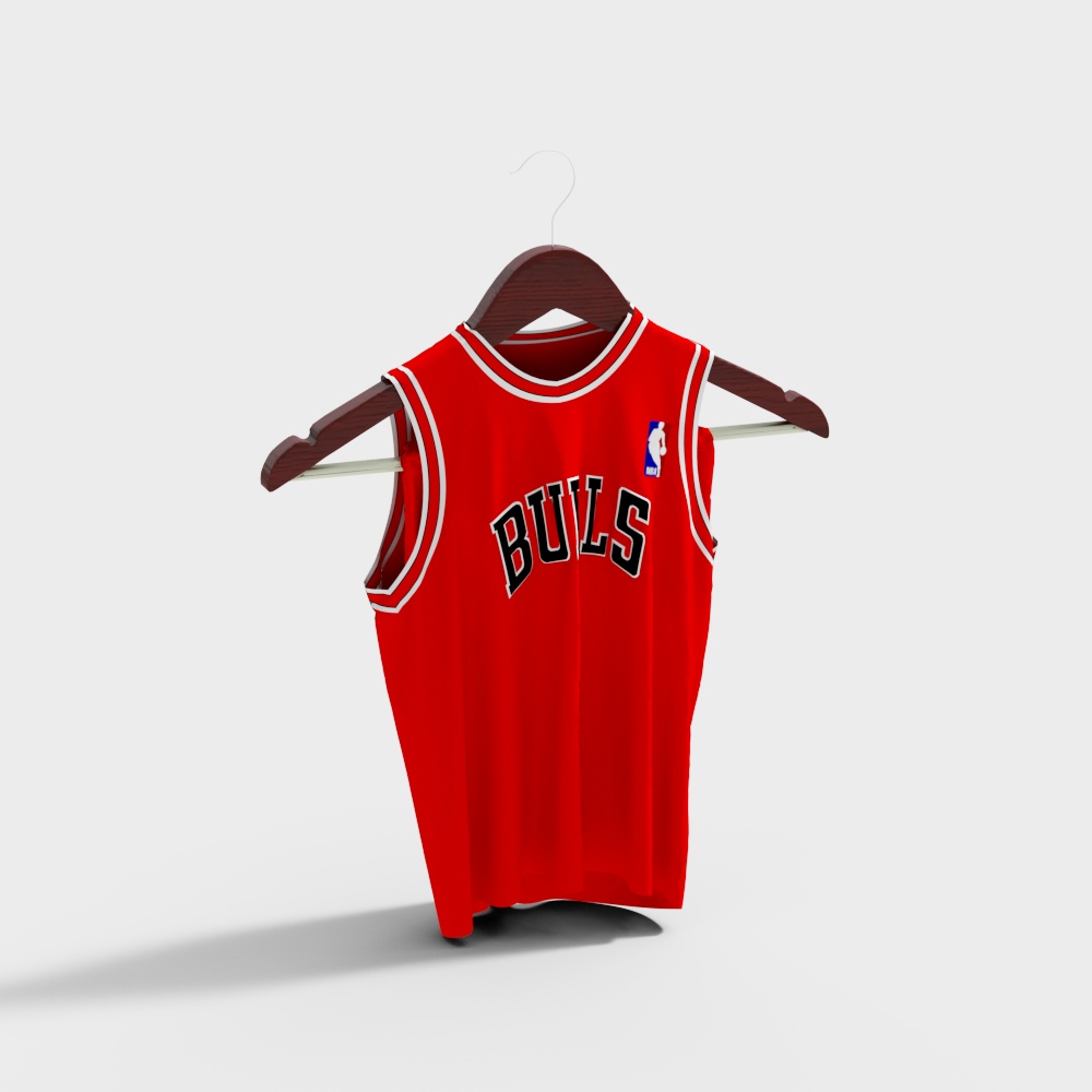 Chicago Bulls Jersey 3D Model – Low Poly & High Detail