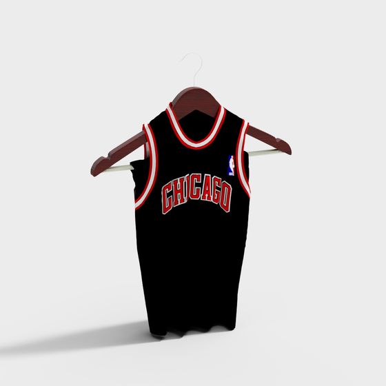 Chicago Bulls Jersey Low Poly 3D model