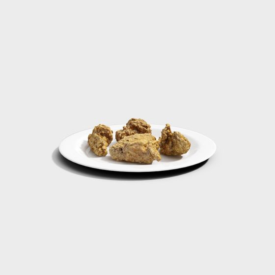 Fried Chicken Plate 3D model